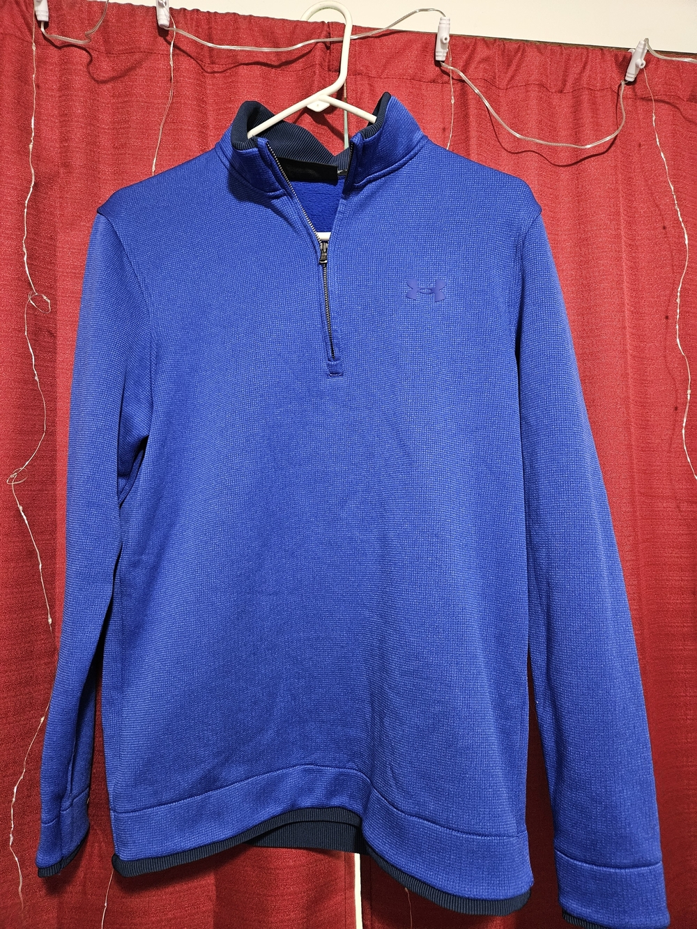 Under Armour Men's Blue Quarter-Zip Pullover Sweater